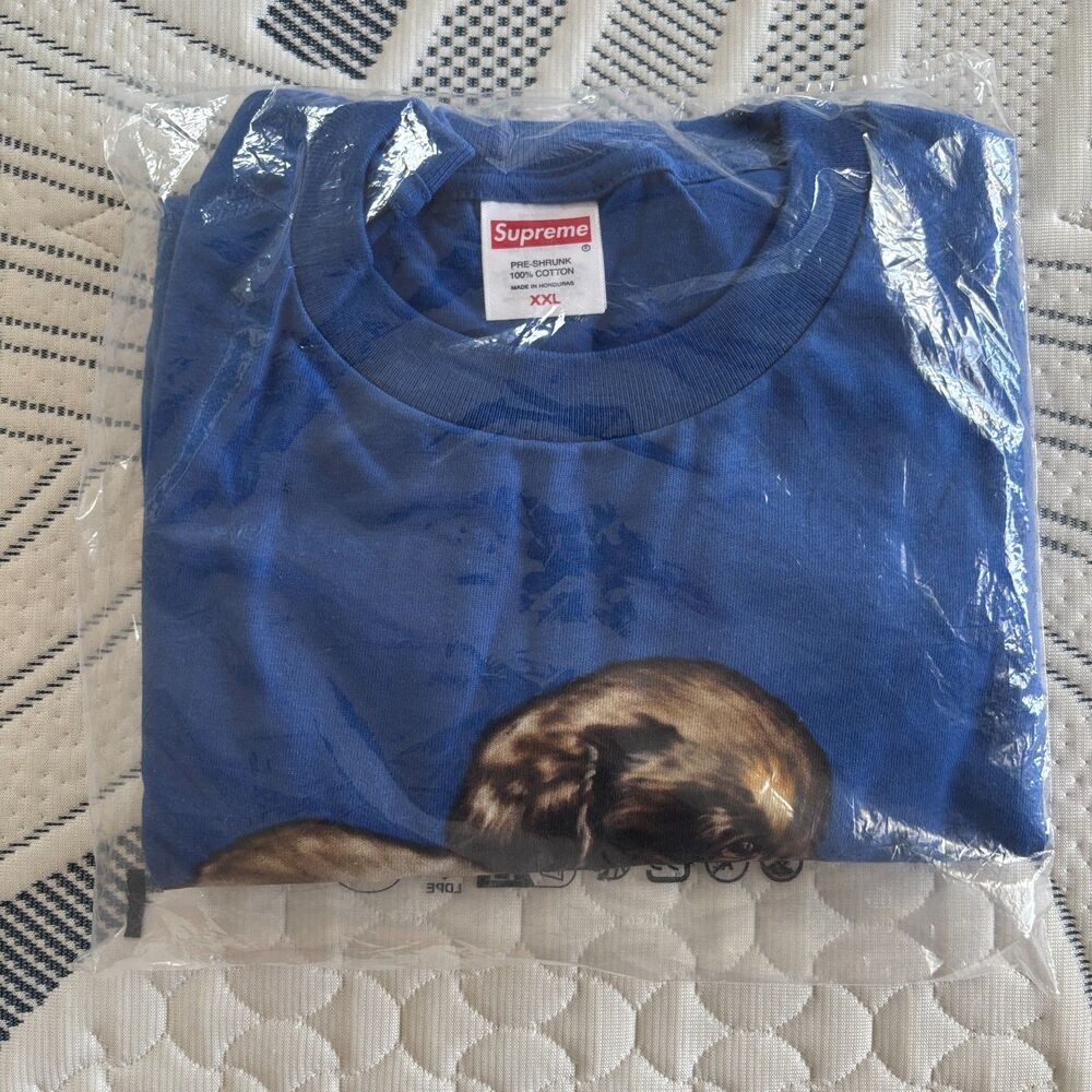 NIP Supreme Puppies Tee Royal Blue XXL Deadstock Box Logo Graphic T-Shirt